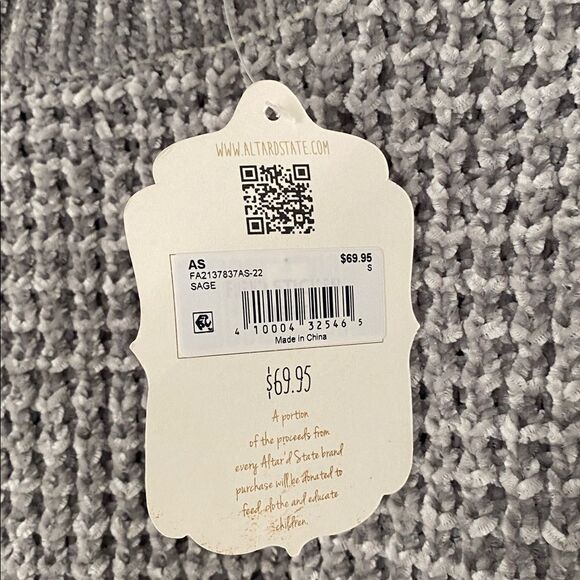 NWT. Altard State Chenille Charcoal Knit Sweater - Picture 3 of 5